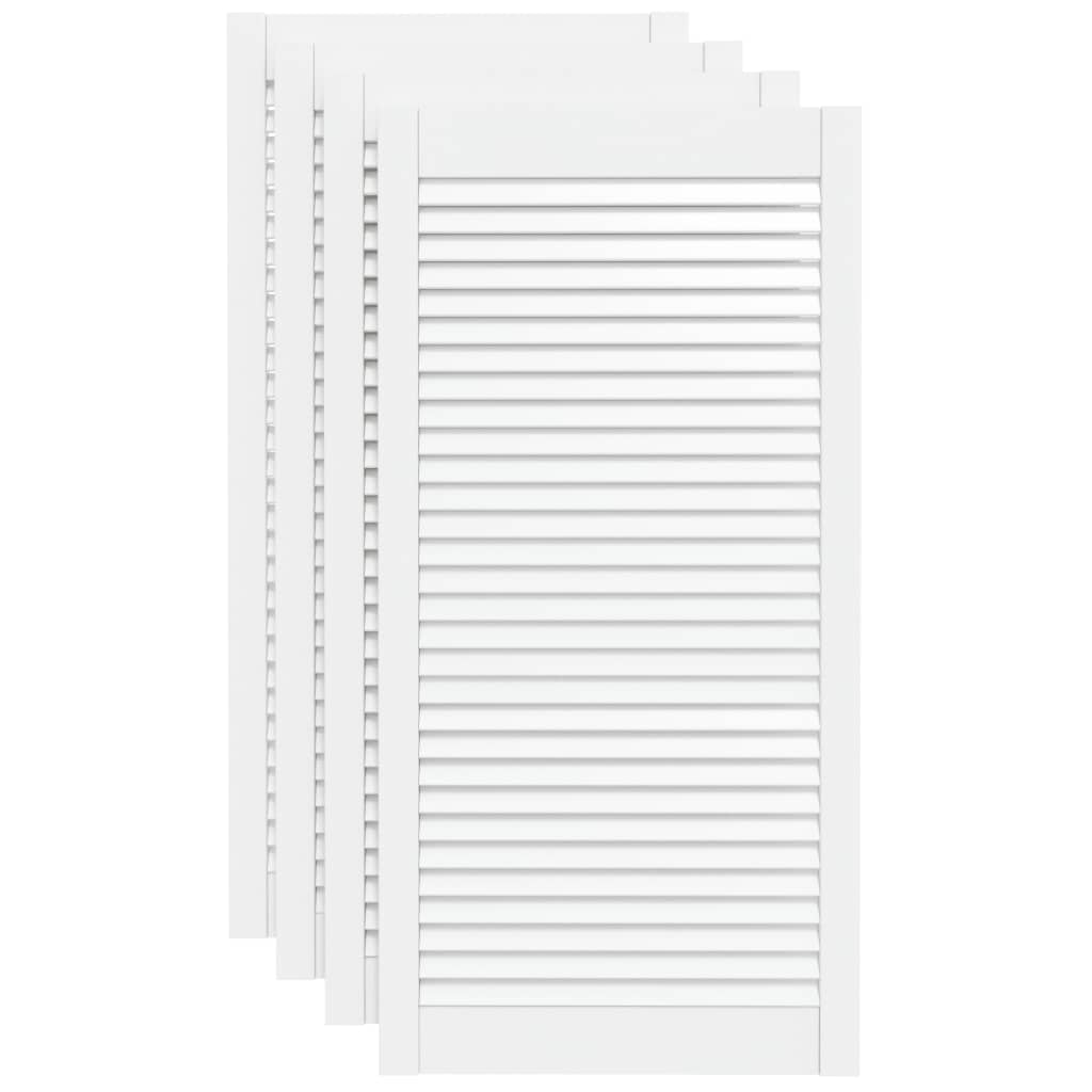 Portes d'armoires Vidaxl avec des lattes 4 pcs 99.3x49.4 cm Bois de pin blanc