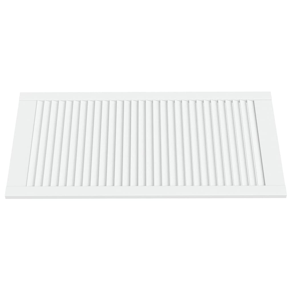 Portes d'armoires Vidaxl avec des lattes 4 pcs 99.3x49.4 cm Bois de pin blanc