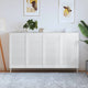 Portes d'armoires Vidaxl avec des lattes 4 pcs 99.3x49.4 cm Bois de pin blanc