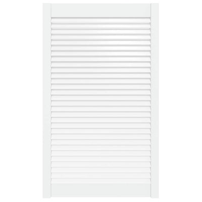 Porte d'armoire Vidaxl avec lattes 99.3x59.4 cm Pine solide blanc