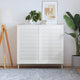 Portes d'armoire Vidaxl avec des lattes 2 pcs 99.3x59.4 cm Bois de pin blanc
