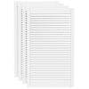 Portes d'armoire Vidaxl avec des lattes 4 pcs 99.3x59.4 cm Bois de pin blanc