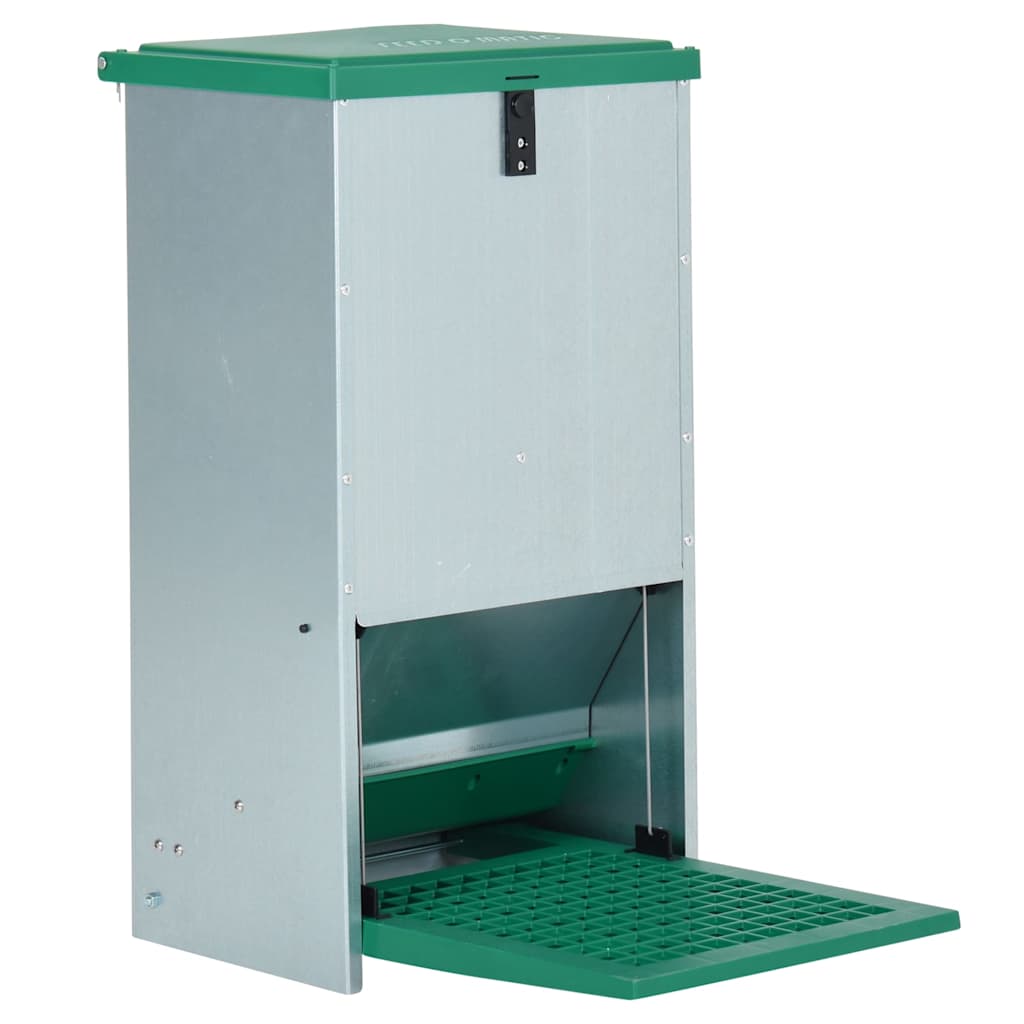 Vidaxl volaille d'alimentation bac automatique avec pédale 20 kg
