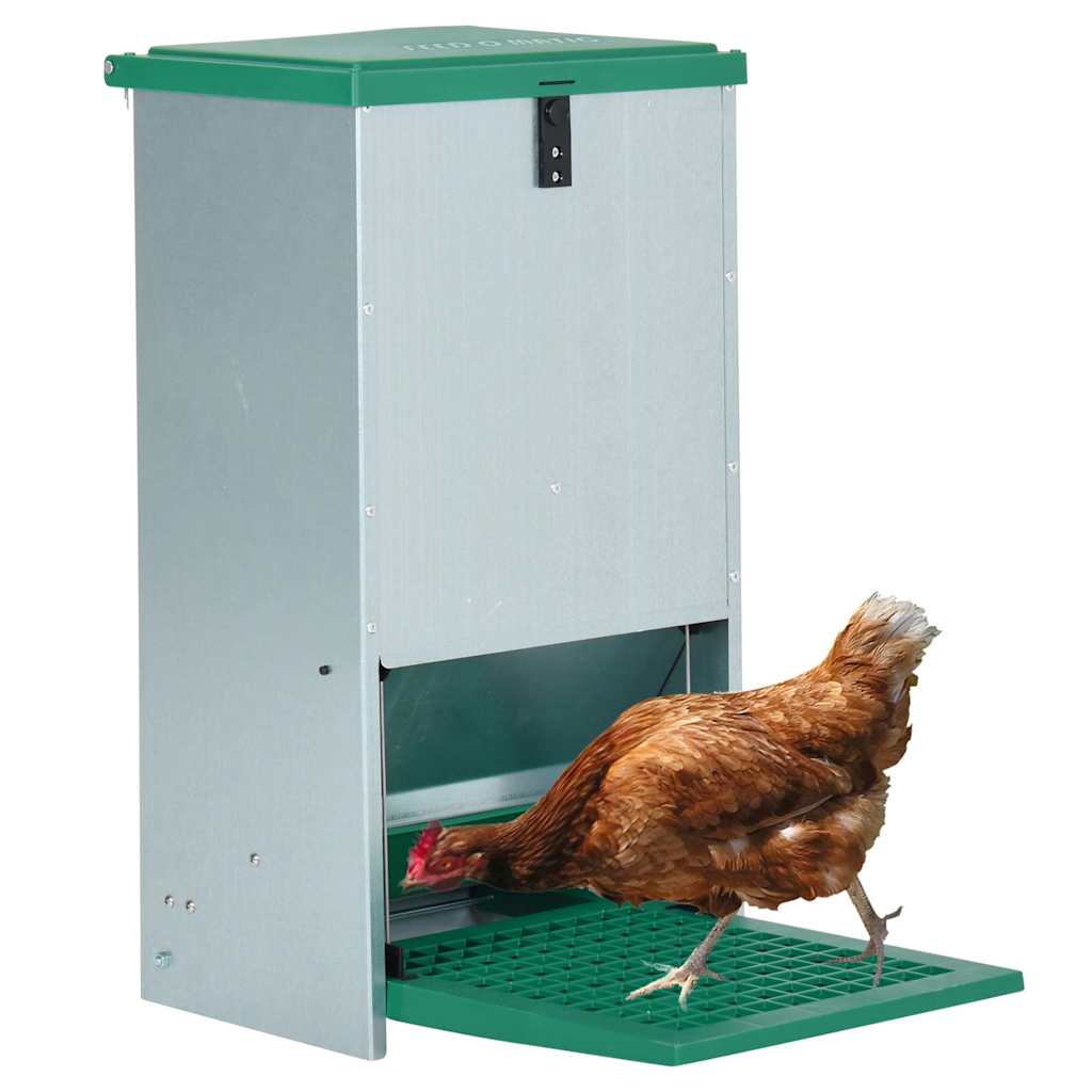 Vidaxl volaille d'alimentation bac automatique avec pédale 20 kg