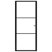 Vidaxl Porte intérieure 102.5x201.5 cm Verre ESG et noir en aluminium - afbeelding 3