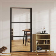 Vidaxl Porte intérieure 102.5x201.5 cm Verre ESG et noir en aluminium - afbeelding 1