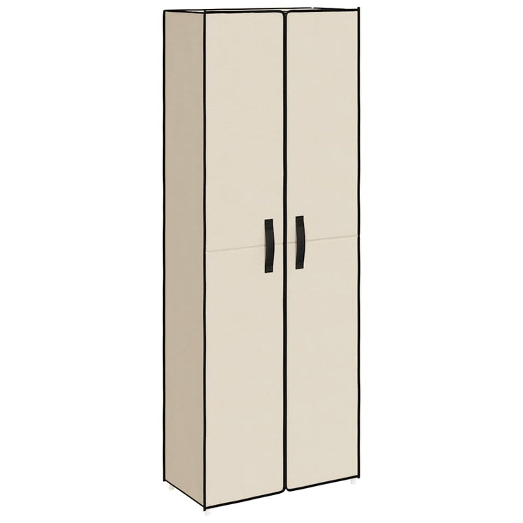 Armoire à chaussures Vidaxl 60x30x166 cm Crème de tissu -colore