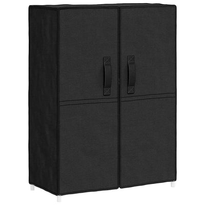 Armoire à chaussures vidaxl 60x30x90 cm tissu noir