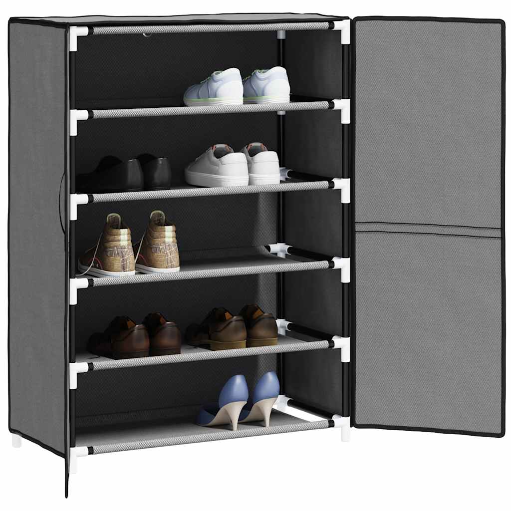 Armoire à chaussures vidaxl 60x28x90 cm tissu gris