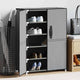 Armoire à chaussures vidaxl 60x28x90 cm tissu gris