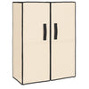 Armoire à chaussures Vidaxl 60x28x90 cm Crème de tissu -colore
