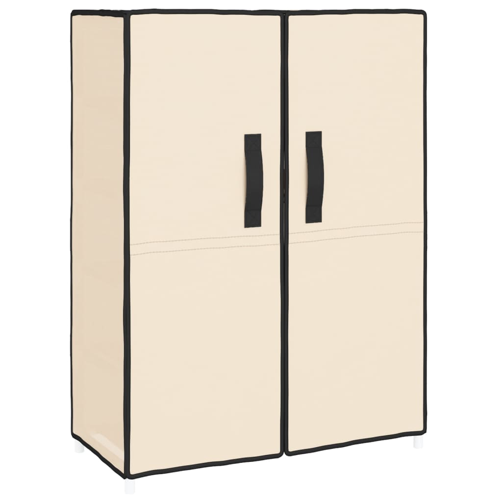 Armoire à chaussures Vidaxl 60x28x90 cm Crème de tissu -colore