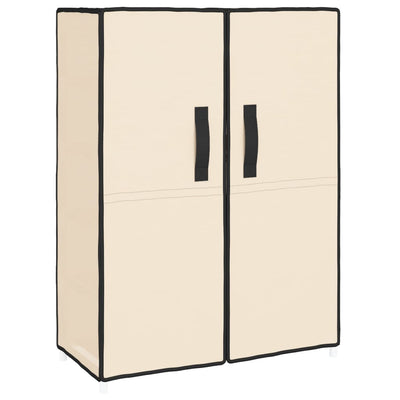 Armoire à chaussures Vidaxl 60x28x90 cm Crème de tissu -colore