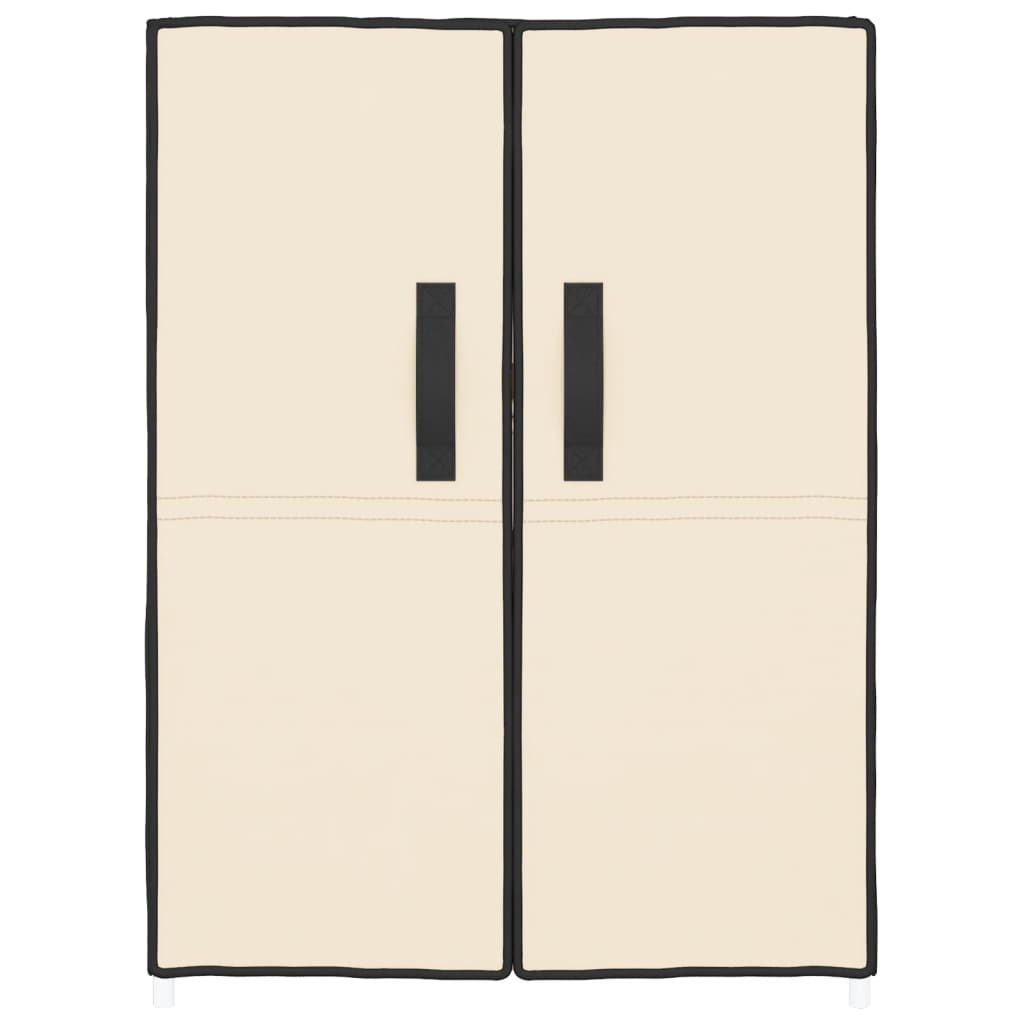 Armoire à chaussures Vidaxl 60x28x90 cm Crème de tissu -colore