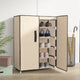 Armoire à chaussures Vidaxl 60x28x90 cm Crème de tissu -colore