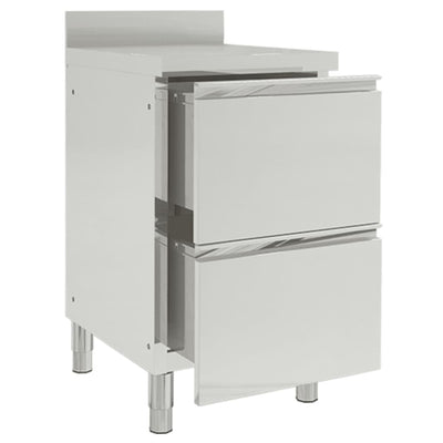 Vidaxl Kitchen Armotboard avec 2 tiroirs en acier inoxydable commercialement