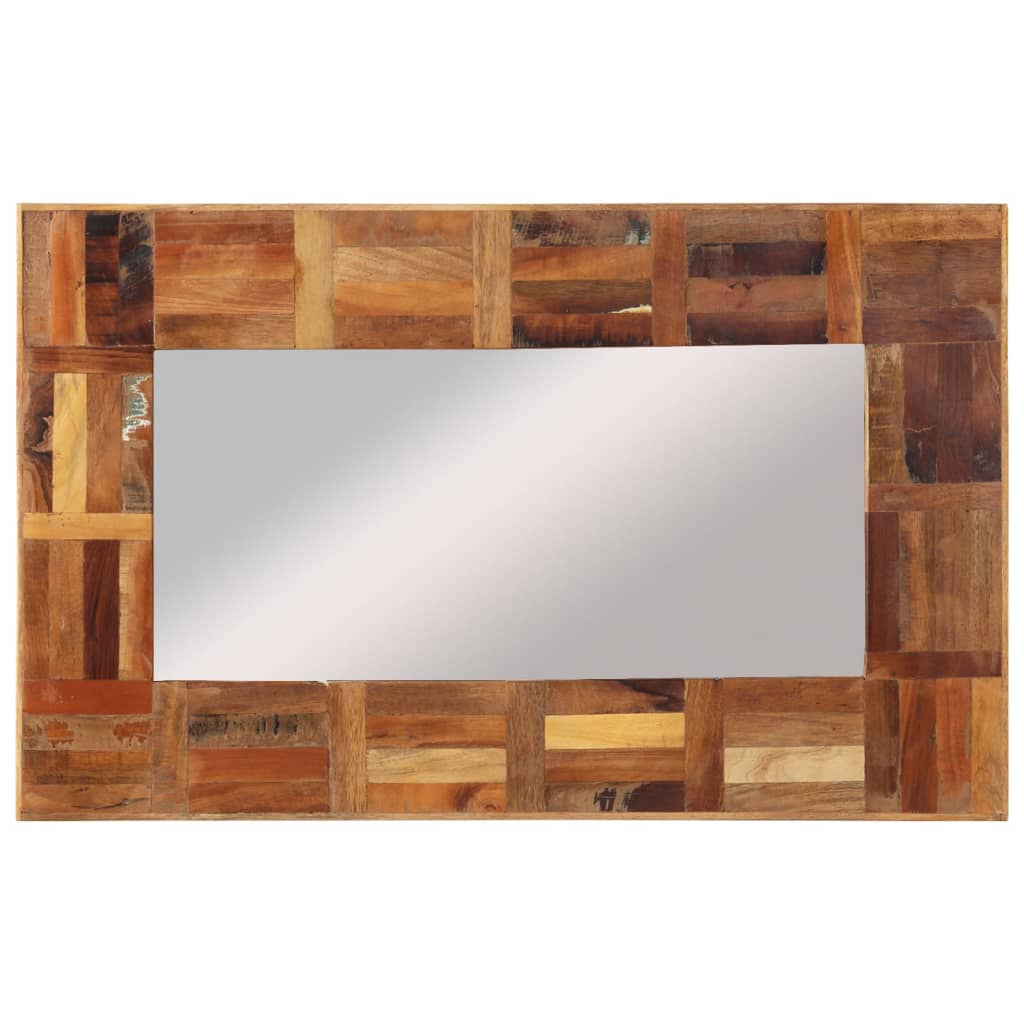 Miroir mural Vidaxl 50x80 cm en bois recyclé solide