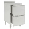 Armoires de cuisine vidaxl commerciales 2 st en acier inoxydable
