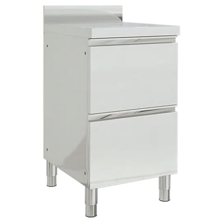 Armoires de cuisine vidaxl commerciales 2 st en acier inoxydable