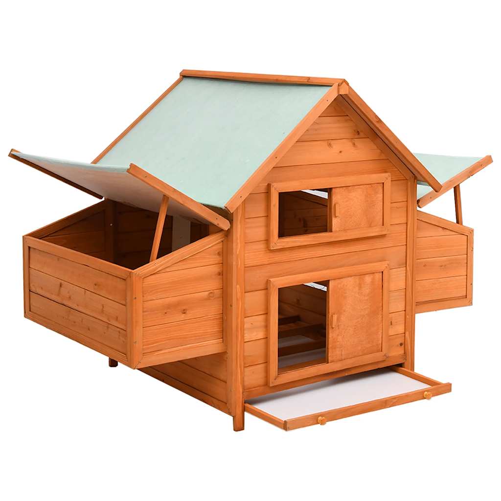 Vidaxl Chicken Coop 150x96x110 cm Pinwood solide