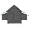 Vidaxl Chicken Coop 150x96x110 cm Porage solide gris et blanc