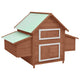 Vidaxl Chicken Coop 150x96x110 cm Pine solide-bois Mocha -colore et blanc