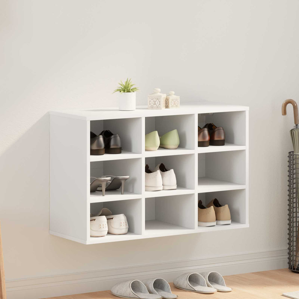 Vidaxx armoire à chaussures avec étagère blanc 77,5 x 30 x 51 cm bois d'ingénierie