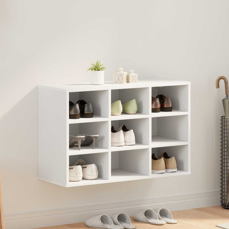 Vidaxx armoire à chaussures avec étagère blanc 77,5 x 30 x 51 cm bois d'ingénierie