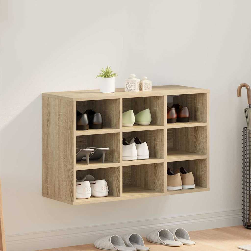Vidaxl armoire à chaussures chêne sonoma 77,5 x 30 x 51 cm bois d'ingénierie