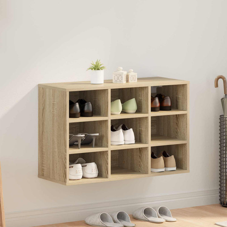 Vidaxl armoire à chaussures chêne sonoma 77,5 x 30 x 51 cm bois d'ingénierie