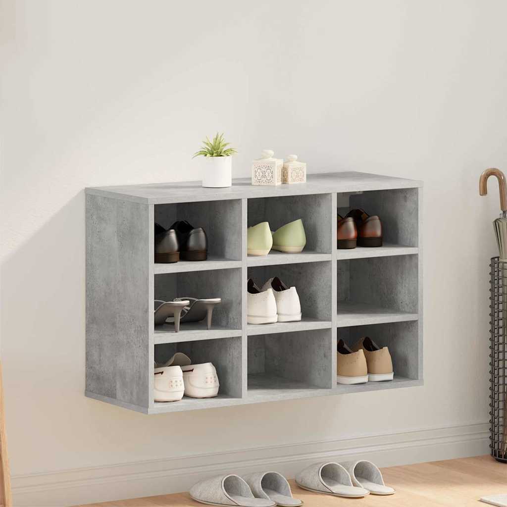Vidaxl meuble à chaussures gris béton 77,5 x 30 x 51 cm bois d'ingénierie