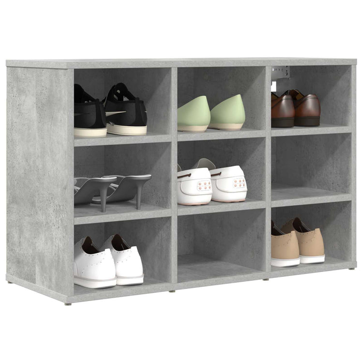 Vidaxl meuble à chaussures gris béton 77,5 x 30 x 51 cm bois d'ingénierie