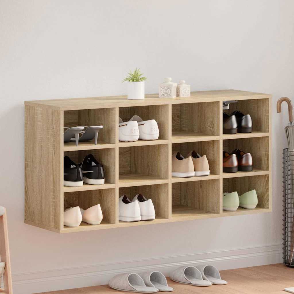 Vidaxl armoire à chaussures chêne sonoma 103 x 30 x 51 cm bois d'ingénierie
