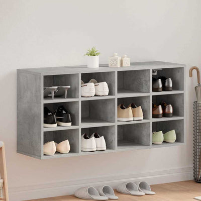 Vidaxl armoire à chaussures avec étagère gris béton 103 x 30 x 51 cm bois d'ingénierie