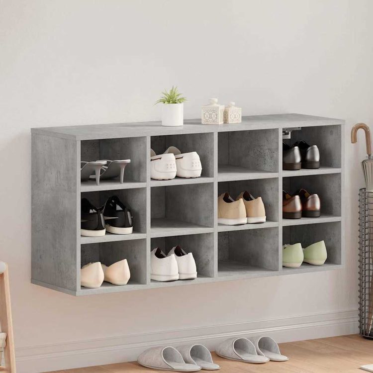 Vidaxl armoire à chaussures avec étagère gris béton 103 x 30 x 51 cm bois d'ingénierie