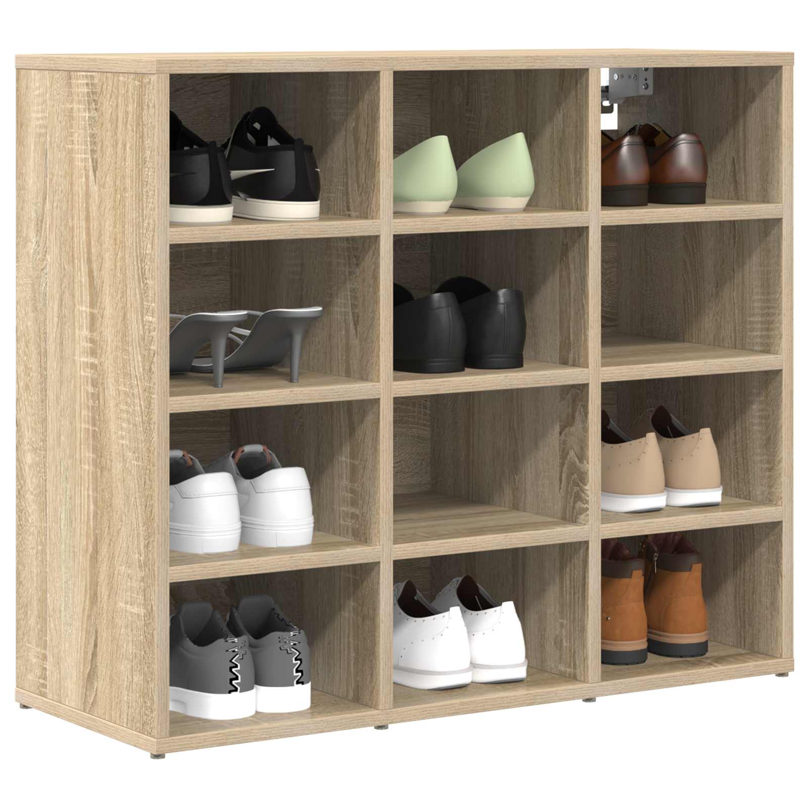 Vidaxl armoire à chaussures chêne sonoma 77,5 x 30 x 67 cm bois d'ingénierie