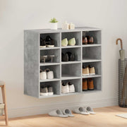 Vidaxl armoire à chaussures gris béton 77,5 x 30 x 67 cm bois fini - afbeelding 1