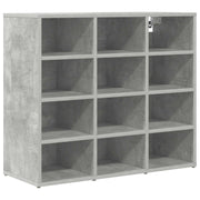 Vidaxl armoire à chaussures gris béton 77,5 x 30 x 67 cm bois fini - afbeelding 2