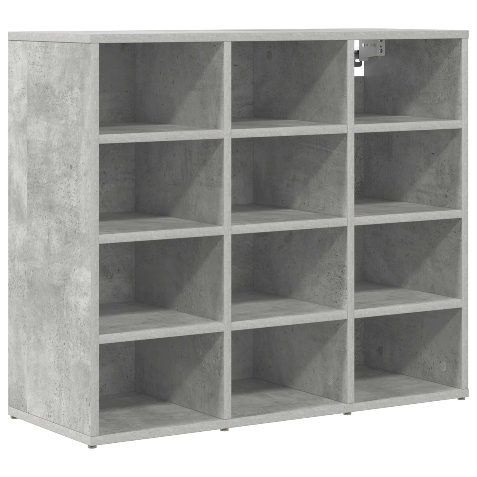 Vidaxl armoire à chaussures gris béton 77,5 x 30 x 67 cm bois fini