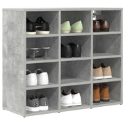 Vidaxl armoire à chaussures gris béton 77,5 x 30 x 67 cm bois fini - afbeelding 3