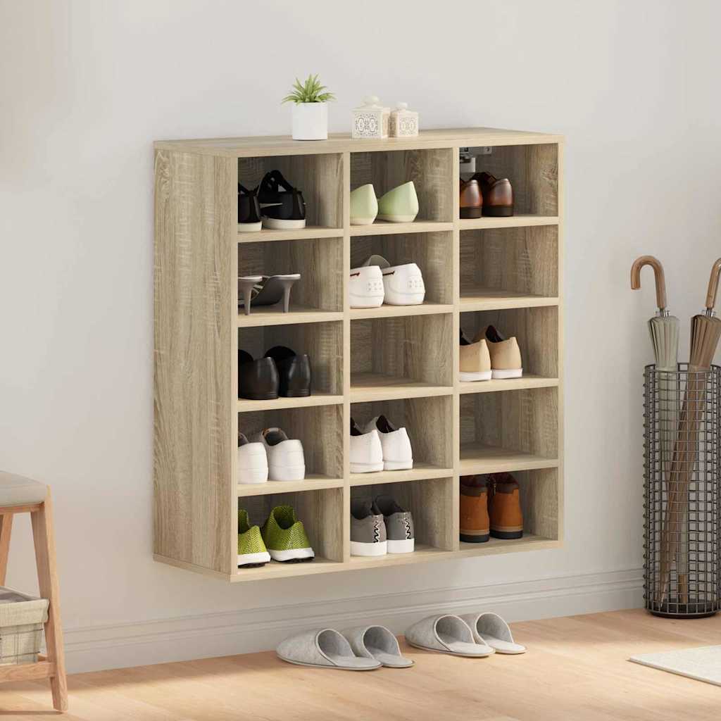 Vidaxl armoire à chaussures chêne sonoma 77,5 x 30 x 83,5 cm bois d'ingénierie