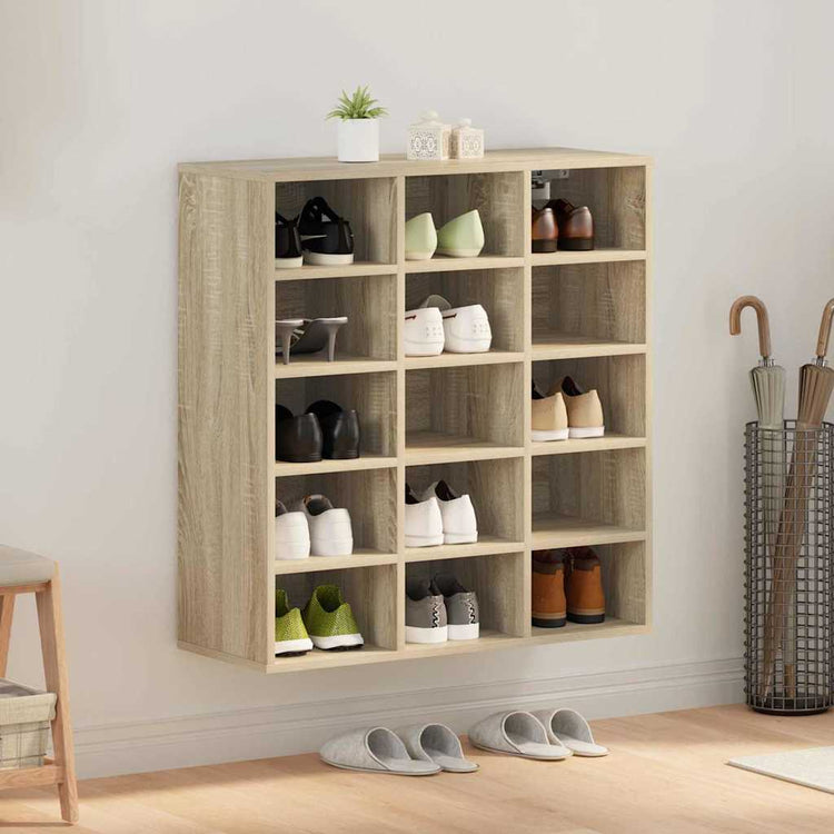 Vidaxl armoire à chaussures chêne sonoma 77,5 x 30 x 83,5 cm bois d'ingénierie