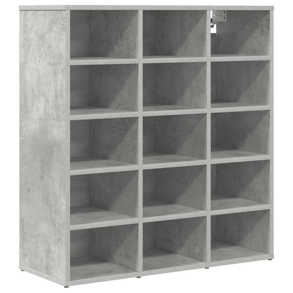 Vidaxl meuble à chaussures gris béton 77,5 x 30 x 83,5 cm bois d'ingénierie