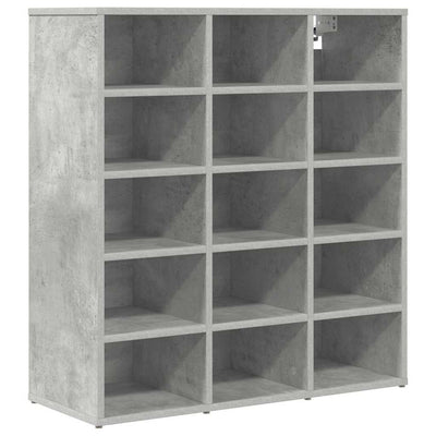 Vidaxl meuble à chaussures gris béton 77,5 x 30 x 83,5 cm bois d'ingénierie