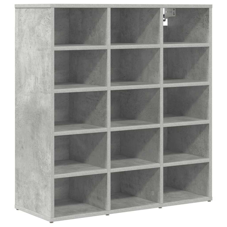 Vidaxl meuble à chaussures gris béton 77,5 x 30 x 83,5 cm bois d'ingénierie