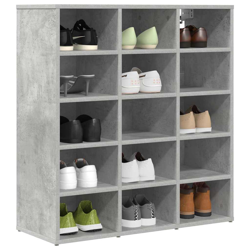 Vidaxl meuble à chaussures gris béton 77,5 x 30 x 83,5 cm bois d'ingénierie