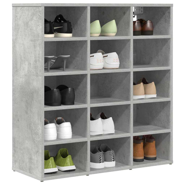 Vidaxl meuble à chaussures gris béton 77,5 x 30 x 83,5 cm bois d'ingénierie