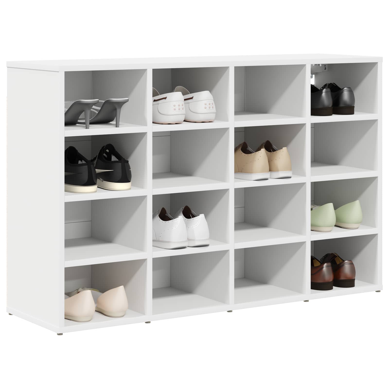 VidaXL armoire à chaussures avec étagère blanc 103 x 30 x 67 cm bois d'ingénierie