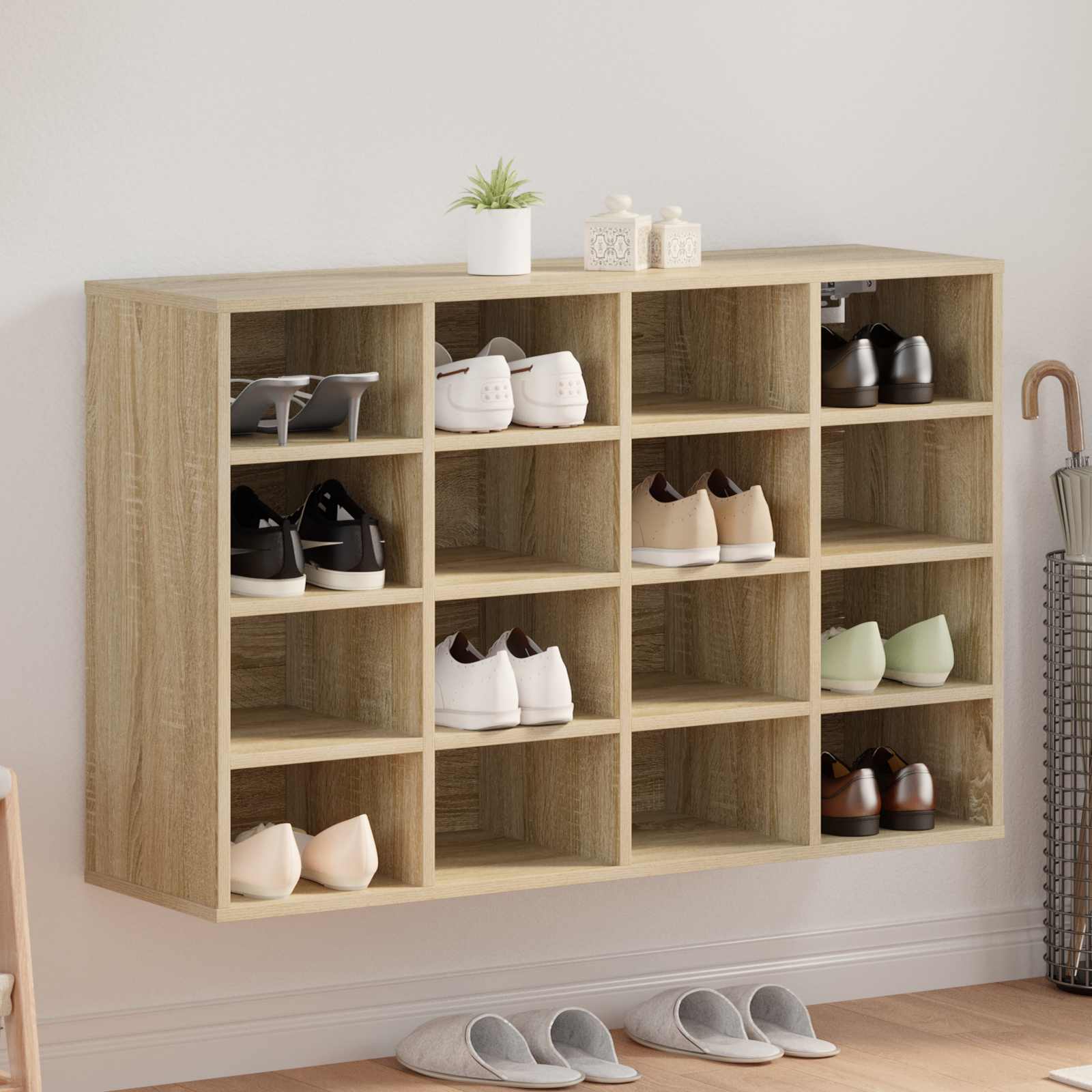 Vidaxx meuble à chaussures chêne sonoma 103 x 30 x 67 cm bois d'ingénierie