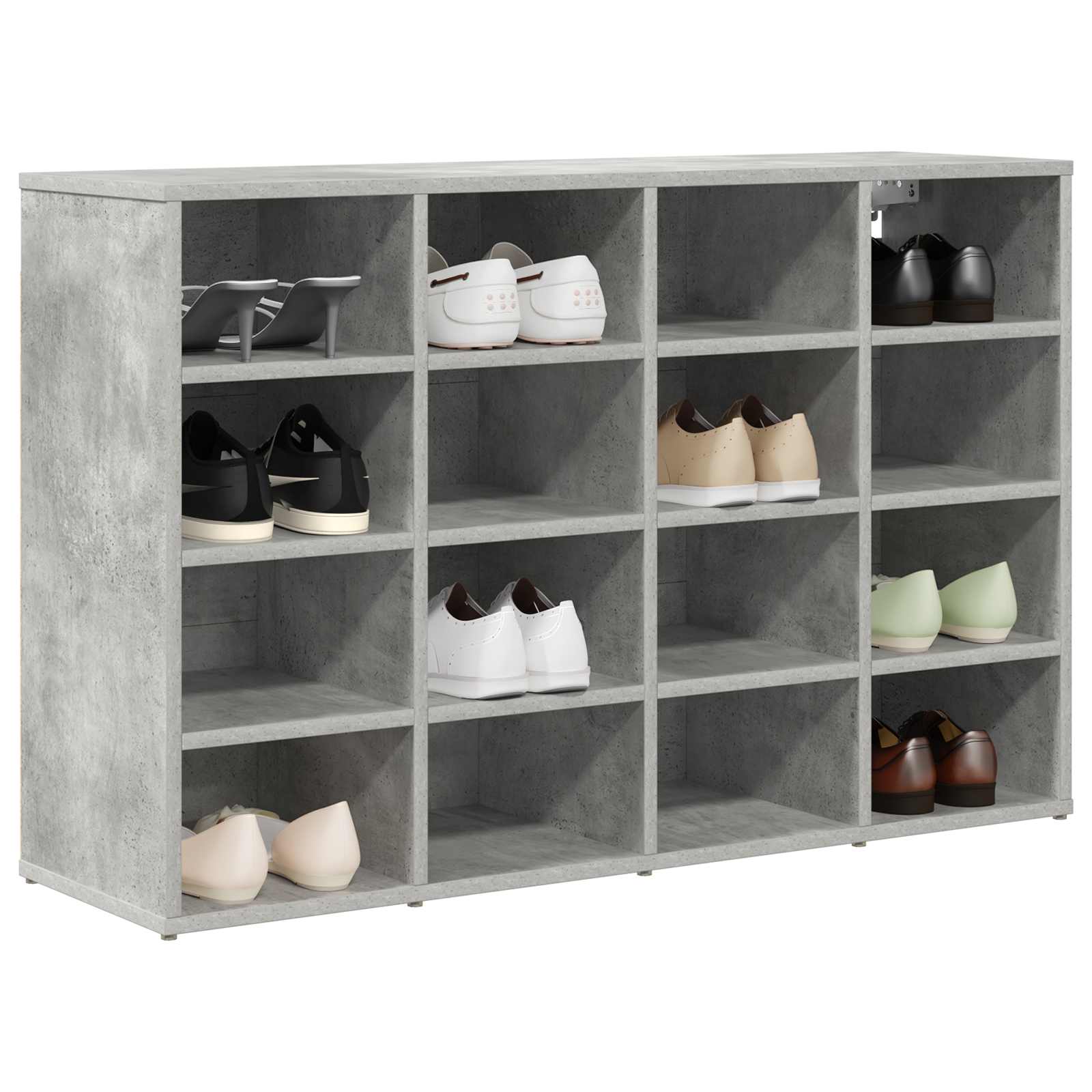 Vidaxl armoire à chaussures avec étagère gris béton 103 x 30 x 67 cm bois d'ingénierie